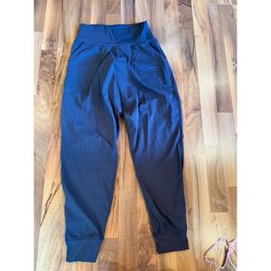 Oalka Joggers Women Size M Blue Excellent High Waist Pockets Athletic Pants